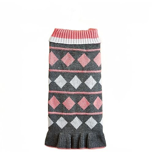 KINLYBO Haustier-Weihnachtspullover, Winter, warm, Strickpullover, Weihnachten, lässiger Pullover, Grau kariert, Größe XL von KINLYBO