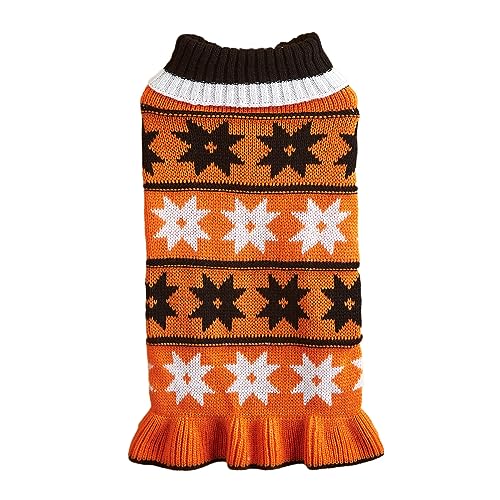 KINLYBO Haustier-Weihnachtspullover für den Winter, warm, Strickpullover, Weihnachten, lässiger Pullover, Orange, Größe L KINLYBO Haustier-Weihnachtspullover für den Winter, warm, Strickpullover, Weihnachten, lässiger Pullover, Orange, Größe L von KINLYBO