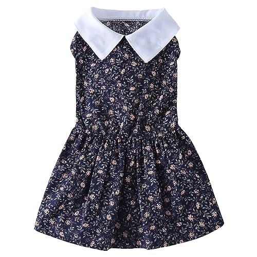 KINLYBO Hunde Hawaii Kleider Sommer Atmungsaktive Kleidung für Haustiere Welpen Katzen Kostüm Rock NavyWhite S KINLYBO Hunde Hawaii Kleider Sommer Atmungsaktive Kleidung für Haustiere Welpen Katzen Kostüm Rock NavyWhite S von KINLYBO