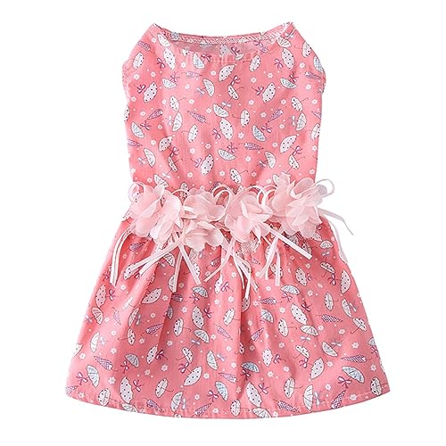 KINLYBO Hunde Hawaii Kleider Sommer Atmungsaktive Kleidung für Haustiere Welpen Katzen Kostüm Rock Rosa L KINLYBO Hunde Hawaii Kleider Sommer Atmungsaktive Kleidung für Haustiere Welpen Katzen Kostüm Rock Rosa L von KINLYBO