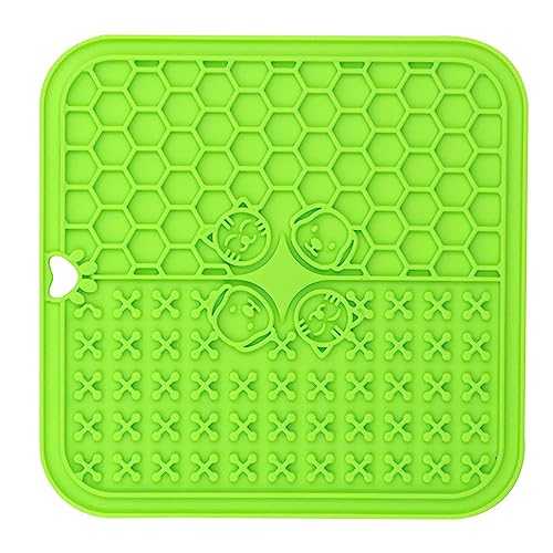 KINLYBO Hunde Leckmatten Slow Feeder Pads mit rutschfestem Silikonnapf für Haustier Welpen Katzen Grün-2q KINLYBO Hunde Leckmatten Slow Feeder Pads mit rutschfestem Silikonnapf für Haustier Welpen Katzen Grün-2q von KINLYBO