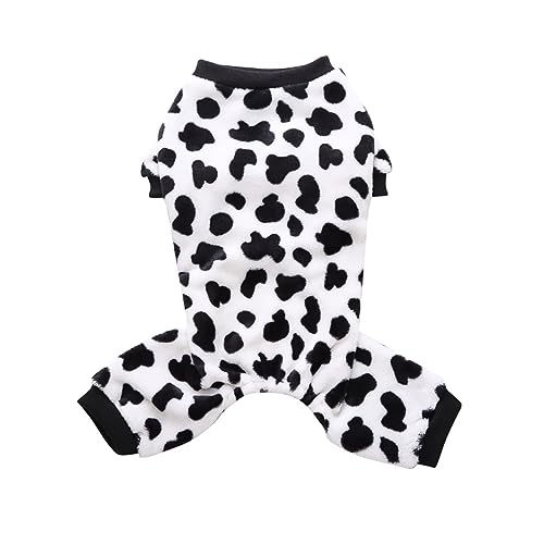 KINLYBO Hunde-Pyjama, lässiger Pullover, Overall, Plüsch, weich, warm, Bademantel für Haustiere, Winterkleidung, Kuh, Größe L KINLYBO Hunde-Pyjama, lässiger Pullover, Overall, Plüsch, weich, warm, Bademantel für Haustiere, Winterkleidung, Kuh, Größe L von KINLYBO