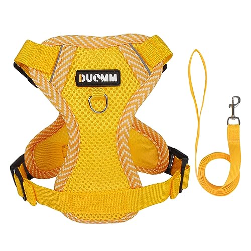 KINLYBO Hundegeschirr für kleine Hunde, verstellbar, atmungsaktiv, reflektierend, mit Griff, Gelb, Größe L KINLYBO Hundegeschirr für kleine Hunde, verstellbar, atmungsaktiv, reflektierend, mit Griff, Gelb, Größe L von KINLYBO