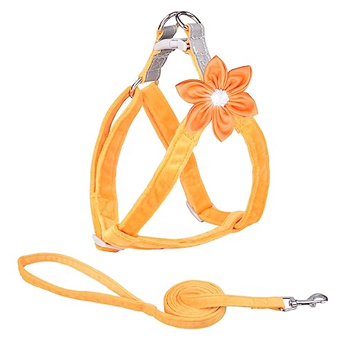 KINLYBO Hundegeschirr mit verstellbarer Schnalle, reflektierend, für Hunde und Katzen, Blume, Gelb, Größe S KINLYBO Hundegeschirr mit verstellbarer Schnalle, reflektierend, für Hunde und Katzen, Blume, Gelb, Größe S von KINLYBO