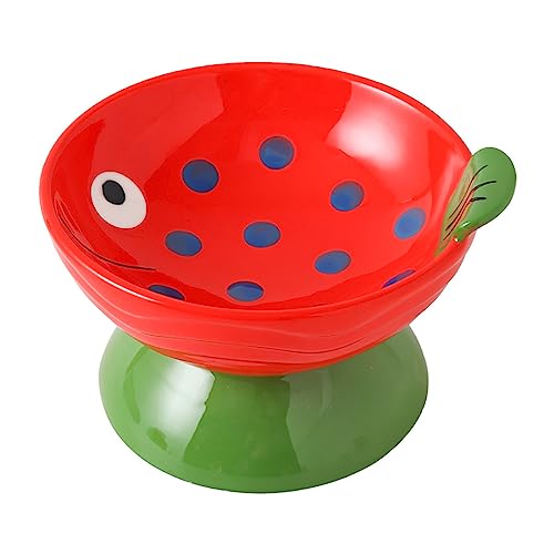 KINLYBO Keramiknäpfe für Haustiere, Katzen, Futternapf, Wasserschale, Anti-Aufregung, Hochstand, Rot KINLYBO Keramiknäpfe für Haustiere, Katzen, Futternapf, Wasserschale, Anti-Aufregung, Hochstand, Rot von KINLYBO