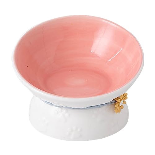 KINLYBO Keramiknäpfe für Haustiere, Katzen, rutschfest, Cartoon-Design, reduziert Nackenbelastung für Welpen, Hunde, Rosa KINLYBO Keramiknäpfe für Haustiere, Katzen, rutschfest, Cartoon-Design, reduziert Nackenbelastung für Welpen, Hunde, Rosa von KINLYBO