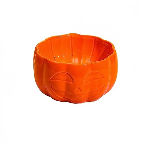 KINLYBO Keramiknäpfe für Haustiere, kleine Hunde, Katzen, hochstehender Halswirbelsäulenschutz, rutschfest, Kürbis KINLYBO Keramiknäpfe für Haustiere, kleine Hunde, Katzen, hochstehender Halswirbelsäulenschutz, rutschfest, Kürbis von KINLYBO