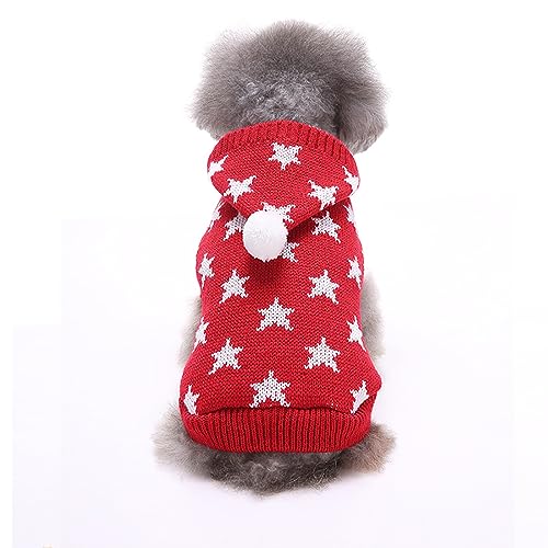 KINLYBO MYD09 Weihnachtspullover für Welpen, Weihnachtsmotiv, atmungsaktiv, Größe L, Rot KINLYBO MYD09 Weihnachtspullover für Welpen, Weihnachtsmotiv, atmungsaktiv, Größe L, Rot von KINLYBO