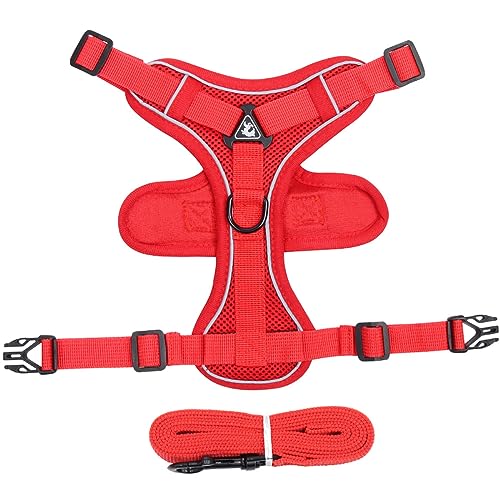 KINLYBO Pets Harnesses with Handle Breathable Reflective Vest Harness for Samll Dogs Cats Red S KINLYBO Pets Harnesses with Handle Breathable Reflective Vest Harness for Samll Dogs Cats Red S von KINLYBO