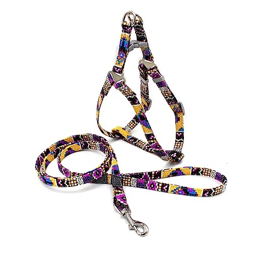 KINLYBO Pets Harnesses with Pull Adjustable Buckle Reflective for Dogs Cats Walking Mosaic Pattern M von KINLYBO
