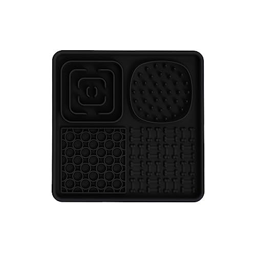 KINLYBO Pets Lick Mats Silicone Slow Feeder Pads with Dogs Lick Bowl Training Smell Black KINLYBO Pets Lick Mats Silicone Slow Feeder Pads with Dogs Lick Bowl Training Smell Black von KINLYBO