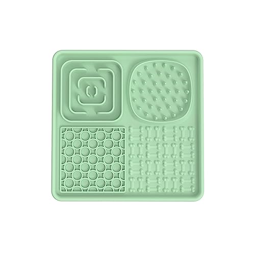 KINLYBO Pets Lick Mats Silicone Slow Feeder Pads with Dogs Lick Bowl Training Smell Green von KINLYBO