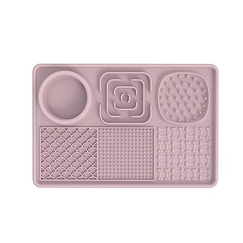 KINLYBO Pets Lick Mats Silicone Slow Feeder Pads with Dogs Lick Bowl Training Smell R-Pink von KINLYBO