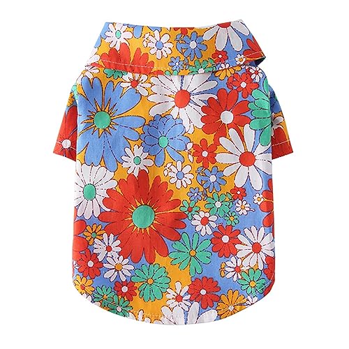 KINLYBO Sommer Hawaii-Kleidung für Welpen Hunde Druck Casual Beachwear T-Shirts OrangeRot XL KINLYBO Sommer Hawaii-Kleidung für Welpen Hunde Druck Casual Beachwear T-Shirts OrangeRot XL von KINLYBO