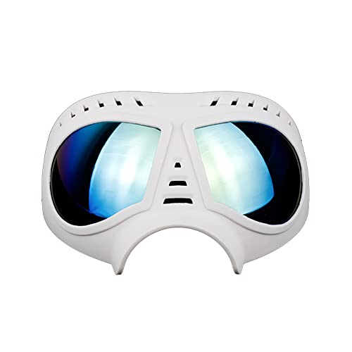 KINLYBO Sonnenbrille für Haustier Hunde, Hundebrille Soft Frame Mask Goggles Winddicht Augenschutz Anti-UV-Brille für mittelgroße oder große Hunde Weiß von KINLYBO