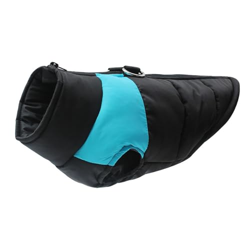 KINLYBO Warme Mäntel für Haustiere, wasserdicht, Winter, PP-Baumwolle, gefüttert, mit Reißverschluss, für kleine, mittelgroße und große Hunde, Blau, Größe 3XL KINLYBO Warme Mäntel für Haustiere, wasserdicht, Winter, PP-Baumwolle, gefüttert, mit Reißverschluss, für kleine, mittelgroße und große Hunde, Blau, Größe 3XL von KINLYBO