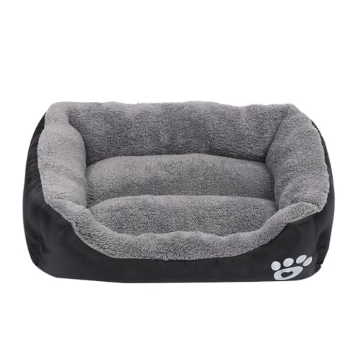 KINSPON Haustierbett mit pelzigem Kissen, weich und schön, Hundekorb, Hundesofa, pelziges Kissen, Nest für Welpen von KINSPON