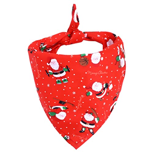 KINSPON Weihnachtstücher für Hunde, einfach zu tragen, bequemer Weihnachtsmann-Schal, breite Anwendungen, Lätzchen für Zuhause KINSPON Weihnachtstücher für Hunde, einfach zu tragen, bequemer Weihnachtsmann-Schal, breite Anwendungen, Lätzchen für Zuhause von KINSPON