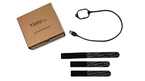 Kippy - EVO Katzen- und Hunde-GPS-Halsband Ersatz-Kit - Zubehör-Kit mit Batterie-Ladekabel und 3 Klettverschlüssen zur Befestigung des GPS am Halsband EVO GPS-Ersatz-Zubehör von Kippy