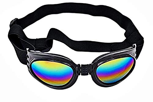 Faltbare Sonnenbrille für Hunde - frühling - elastisch - Sommer - verstellbar - uv400 - Schutz - schwarzer Herbst - Winter - originelle Geschenkidee - hervorragende qualität von KIRALOVE