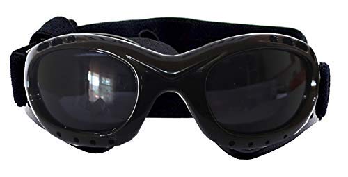 KIRALOVE - Sonnenbrille für Hunde, elastisch, verstellbar, starr, lustige Geschenkidee, schwarzer Rahmen, schwarze Gläser. von KIRALOVE