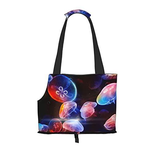 Bunte Quallen für kleine Hunde, Schultertasche, Haustier-Reisetasche, tragbare Tragetasche für Hunde/Katzen Bunte Quallen für kleine Hunde, Schultertasche, Haustier-Reisetasche, tragbare Tragetasche für Hunde/Katzen von KIROJA