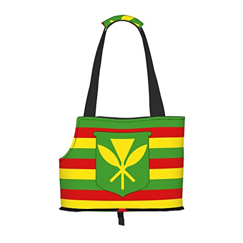 Kleine Hundetasche mit hawaiianischer Flagge, Haustier-Umhängetasche, tragbare Tragetasche für Hund/Katze von KIROJA