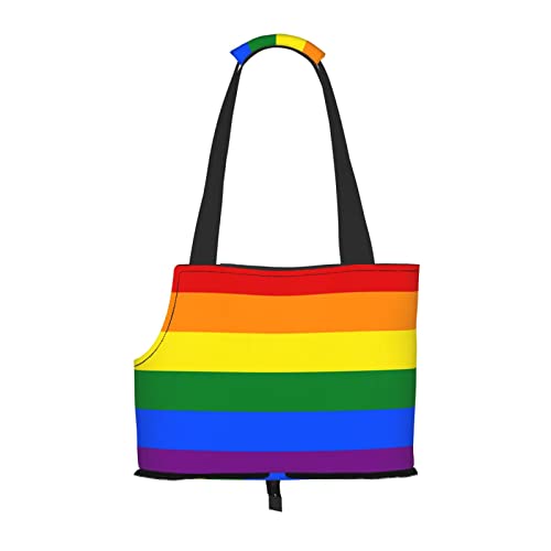 Rainbow Tragetasche für kleine Hunde, Schultertasche für Haustiere, tragbare Tragetasche für Hunde/Katze Rainbow Tragetasche für kleine Hunde, Schultertasche für Haustiere, tragbare Tragetasche für Hunde/Katze von KIROJA