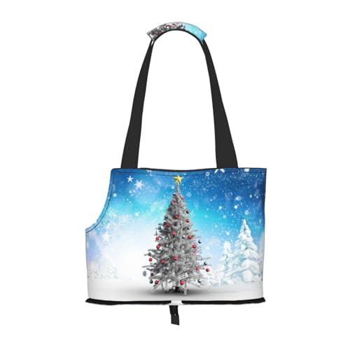 Tragetasche für kleine Hunde, Motiv: Weihnachtsbäume, Haustier-Umhängetasche, tragbare Tragetasche für Hunde/Katze Tragetasche für kleine Hunde, Motiv: Weihnachtsbäume, Haustier-Umhängetasche, tragbare Tragetasche für Hunde/Katze von KIROJA