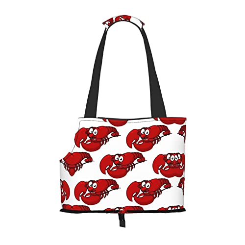 Tragetasche für kleine Hunde, mit rotem Hummer-Druck, Haustier-Umhängetasche, tragbare Tragetasche für Hunde/Katze Tragetasche für kleine Hunde, mit rotem Hummer-Druck, Haustier-Umhängetasche, tragbare Tragetasche für Hunde/Katze von KIROJA
