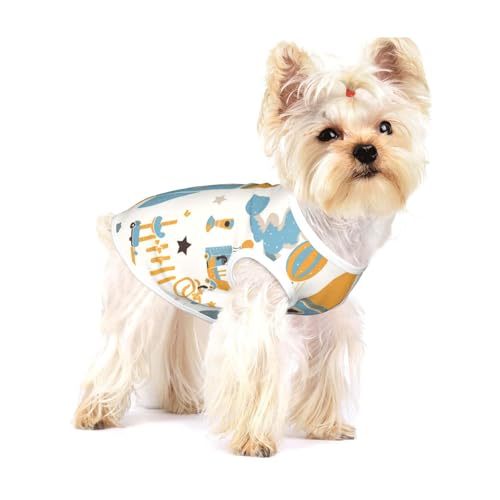 Aerial Play Hunde-Shirt aus Baumwolle, weich, atmungsaktiv, für Hunde, Katzen, Jungen, Mädchen, Haustier-T-Shirt, geeignet für kleine Haustiere von KIRROWE