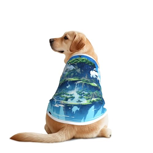 City of Sky Hunde-Shirt für große und mittelgroße Hunde, atmungsaktives Netzgewebe, perfekt für den täglichen Gebrauch und besondere Anlässe City of Sky Hunde-Shirt für große und mittelgroße Hunde, atmungsaktives Netzgewebe, perfekt für den täglichen Gebrauch und besondere Anlässe von KIRROWE