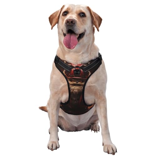 Dog Warrior in Red Dog Harness - Ausgestattet mit reflektierenden Haustierstreifen und Schnellspanner - geeignet für alle Hundetypen Dog Warrior in Red Dog Harness - Ausgestattet mit reflektierenden Haustierstreifen und Schnellspanner - geeignet für alle Hundetypen von KIRROWE