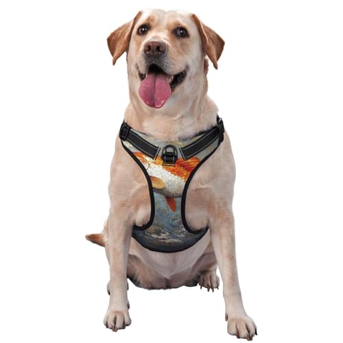 Fisch-Hundegeschirr, ausgestattet mit reflektierenden Haustiergurten und Schnellverschluss-Schnallen, geeignet für alle Arten von Hunden Fisch-Hundegeschirr, ausgestattet mit reflektierenden Haustiergurten und Schnellverschluss-Schnallen, geeignet für alle Arten von Hunden von KIRROWE