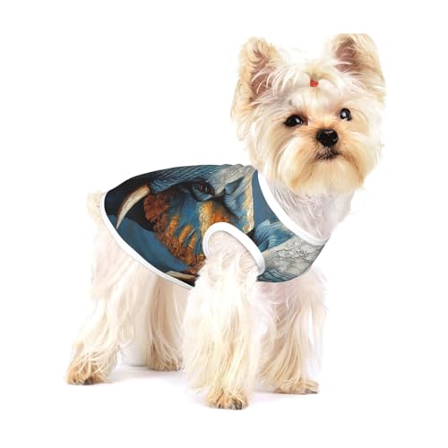 Hunde-Shirt aus Baumwolle mit Elefanten – weiches, atmungsaktives Hunde-Shirt für Hunde, Katzen, Jungen, Mädchen, Haustier-T-Shirt, geeignet für kleine Haustiere von KIRROWE