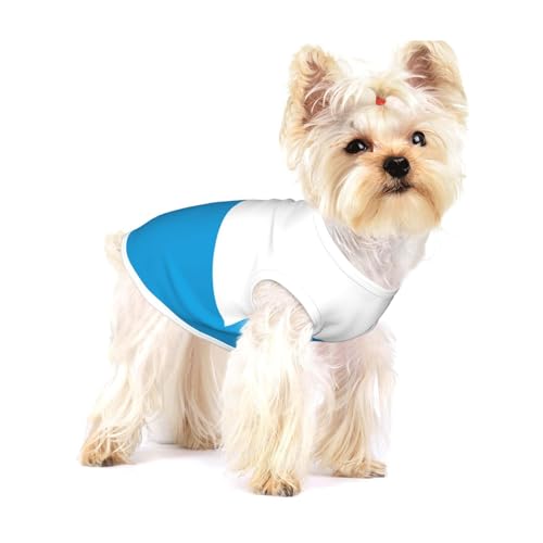 Hunde-Shirt mit Bayerischer Flagge, Baumwolle, weich, atmungsaktiv, für Hunde, Katzen, Jungen, Mädchen, Haustier-T-Shirt, geeignet für kleine Haustiere von KIRROWE