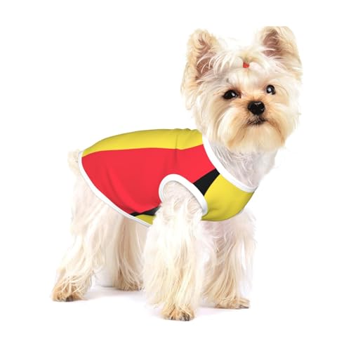 Hunde-Shirt mit Flagge von Belgien, Baumwolle, weich, atmungsaktiv, für Hunde, Katzen, Jungen, Mädchen, Haustier-T-Shirt, geeignet für kleine Haustiere von KIRROWE