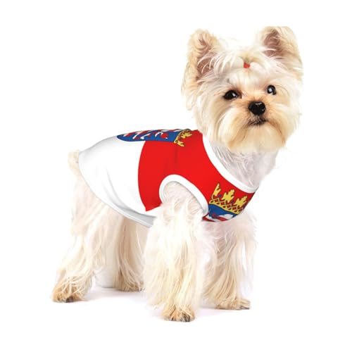 Hunde-Shirt mit Flagge von Hessen, Baumwolle, weich, atmungsaktiv, für Hunde, Katzen, Jungen, Mädchen, Haustier-T-Shirt, geeignet für kleine Haustiere von KIRROWE