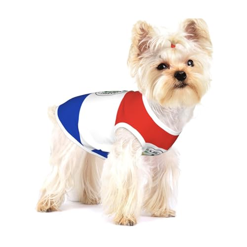 Hunde-Shirt mit Flagge von Paraguay, Baumwolle, weich, atmungsaktiv, für Hunde, Katzen, Jungen, Mädchen, Haustier-T-Shirt, geeignet für kleine Haustiere von KIRROWE