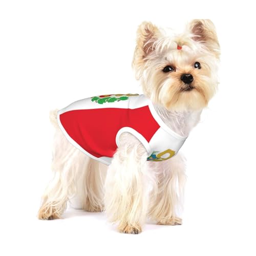 Hunde-Shirt mit Flagge von Peru, Baumwolle, weich, atmungsaktiv, für Hunde, Katzen, Jungen, Mädchen, Haustier-T-Shirt, geeignet für kleine Haustiere von KIRROWE