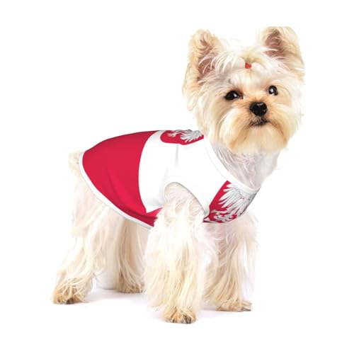 Hunde-Shirt mit Flagge von Polen, Baumwolle, weich, atmungsaktiv, für Hunde, Katzen, Jungen, Mädchen, Haustier-T-Shirt, geeignet für kleine Haustiere Hunde-Shirt mit Flagge von Polen, Baumwolle, weich, atmungsaktiv, für Hunde, Katzen, Jungen, Mädchen, Haustier-T-Shirt, geeignet für kleine Haustiere von KIRROWE