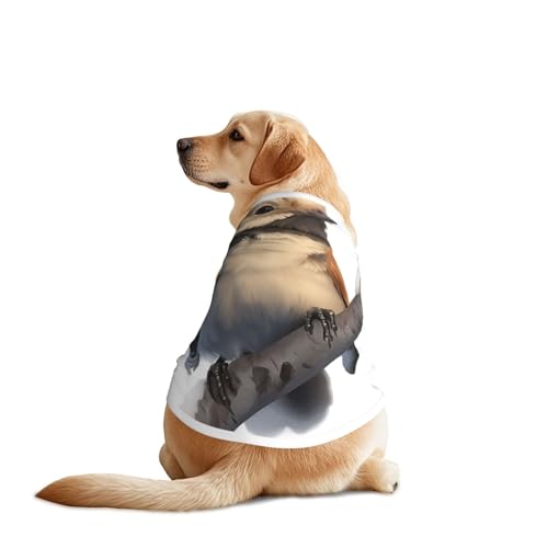 Hunde-Shirt mit Vogel auf einem Ast, für große und mittelgroße Hunde, atmungsaktives Netzgewebe, perfekt für den täglichen Gebrauch und besondere Anlässe Hunde-Shirt mit Vogel auf einem Ast, für große und mittelgroße Hunde, atmungsaktives Netzgewebe, perfekt für den täglichen Gebrauch und besondere Anlässe von KIRROWE