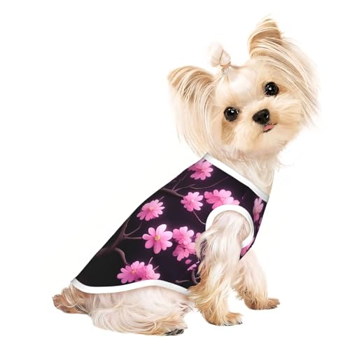Hunde-Shirt mit blühenden Blumen, weich, atmungsaktiv, für Hunde, Katzen, Jungen, Mädchen, Haustier-T-Shirt, geeignet für kleine Haustiere Hunde-Shirt mit blühenden Blumen, weich, atmungsaktiv, für Hunde, Katzen, Jungen, Mädchen, Haustier-T-Shirt, geeignet für kleine Haustiere von KIRROWE