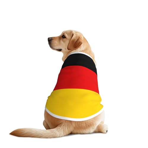 Hunde-Shirt mit deutscher Flagge für große und mittelgroße Hunde – atmungsaktives Netzgewebe, perfekt für den täglichen Gebrauch und besondere Anlässe Hunde-Shirt mit deutscher Flagge für große und mittelgroße Hunde – atmungsaktives Netzgewebe, perfekt für den täglichen Gebrauch und besondere Anlässe von KIRROWE