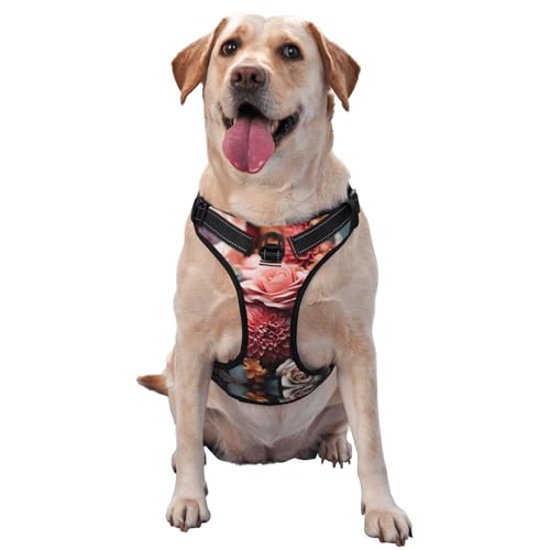 Hundegeschirr mit Blumen und Früchten - mit reflektierenden Streifen und Schnellspanner versehen - geeignet für alle Hundetypen Hundegeschirr mit Blumen und Früchten - mit reflektierenden Streifen und Schnellspanner versehen - geeignet für alle Hundetypen von KIRROWE