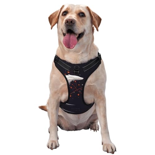 Hundegeschirr mit magischem Wal - ausgestattet mit reflektierenden Haustierstreifen und Schnellspanner - geeignet für alle Hundetypen Hundegeschirr mit magischem Wal - ausgestattet mit reflektierenden Haustierstreifen und Schnellspanner - geeignet für alle Hundetypen von KIRROWE