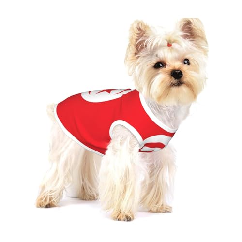 Hundehemd aus Baumwolle mit tunesischer Flagge, weich, atmungsaktiv, für Hunde, Katzen, Jungen, Mädchen, Haustier-T-Shirt, geeignet für kleine Haustiere von KIRROWE