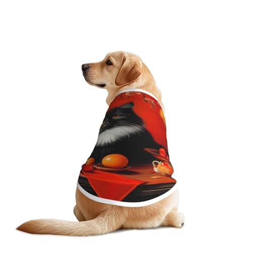 Hundehemd mit chinesischem Neujahrskatzen-Design, für große und mittelgroße Hunde, atmungsaktives Netzgewebe für Haustiere, perfekt für den täglichen Gebrauch und besondere Anlässe Hundehemd mit chinesischem Neujahrskatzen-Design, für große und mittelgroße Hunde, atmungsaktives Netzgewebe für Haustiere, perfekt für den täglichen Gebrauch und besondere Anlässe von KIRROWE