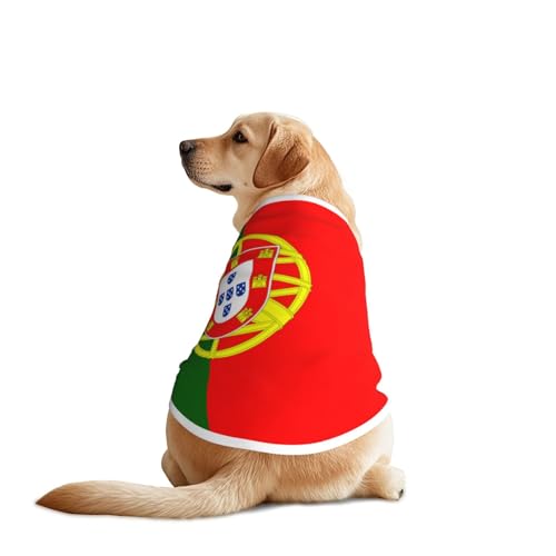 Hundeshirt mit Flagge Portugals für große und mittelgroße Hunde, atmungsaktives Netzgewebe, perfekt für den täglichen Gebrauch und besondere Anlässe Hundeshirt mit Flagge Portugals für große und mittelgroße Hunde, atmungsaktives Netzgewebe, perfekt für den täglichen Gebrauch und besondere Anlässe von KIRROWE