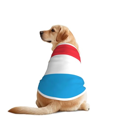 Hundeshirt mit Flagge von Luxemburg für große und mittelgroße Hunde, atmungsaktives Netzgewebe, perfekt für den täglichen Gebrauch und besondere Anlässe Hundeshirt mit Flagge von Luxemburg für große und mittelgroße Hunde, atmungsaktives Netzgewebe, perfekt für den täglichen Gebrauch und besondere Anlässe von KIRROWE